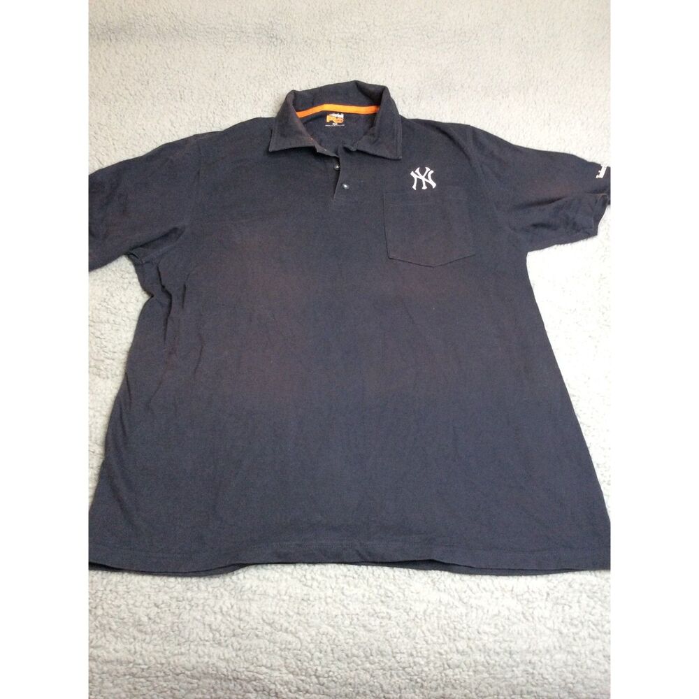 NY Yankees Timberland Pro Polo Shirt w/Pocket Blue- XL